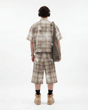 Boxy Tencel Washed Plaid Print Shirt | Inflation Streetwear