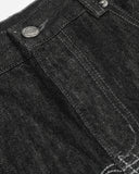 Embroidered Cinch Back Bootcut Jeans | Inflation Streetwear