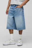 Blue Rhinestone Jeans Shorts | Inflation Streetwear