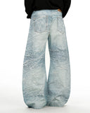 Rhinestone Lightning Baggy Barrel Jeans | Inflation Streetwear