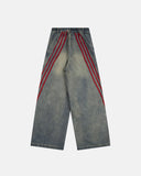 Washed Striped Baggy Jeans | Inflation Streetwear