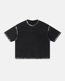 dirty wash boxy t-shirt black