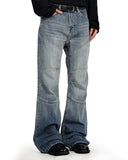 Acid Washed Stitching Flared Denim Jeans | Inflation Streetwear