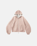 Contrast Color Liner Comfy Zip Up Hoodies | Inflation Streetwear