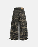 Multi-pockets Camo Barrel Cargo Pants | Inflation Streetwear