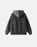 Distressed Washed Rhinestone Zip Up Hoodies | Inflation Streetwear