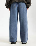 Blue Frayed Acid Wash Pants | Inflation Streetwear