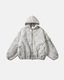 Retro Frayed Hodded Padded Jacket | Inflation Streetwear