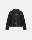 Raw Clasp Denim Jacket Front View | INFLATION Streetwear