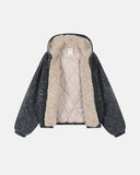 Faux Fur Washed Leopard Padded Coat | Inflation Streetwear