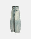 Double Waist Acid Washed Baggy Jeans | Inflation streetwear
