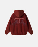 Horse Year Acid Wash Zip Up Hoodies | Infaltion Streetwear