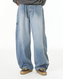Distressed Wide Leg Cargo Jeans | Inflation Streetwear
