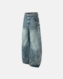 Rhinestone Acid Wash Baggy Jeans | Inflation Streetwear