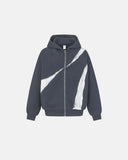 Retro Patchwork Zip Up Hoodie | Inflation Streetwear