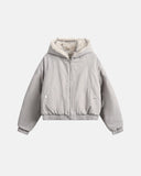 Faux Fur Lined Bomber Hooded Jacket | Inflation Streetwear