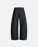 Vintage Pinstripe Pleated Barrel Jeans | Inflation Streetwear