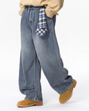 Acid Wash Detachable Bandana Baggy Jeans | Inflation Streetwear