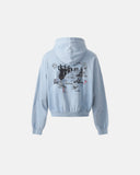 Graffiti Character Distressed Washed Zip Hoodies | Inflation Streetwear