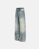 Colorful Rhinestone Straight Leg Jeans | Inflation Streetwear