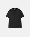 Blank Henley Neck Casual T-Shirt | Inflation Streetwear