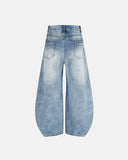 Contrast Stitching Barrel Jeans | Inflation Streetwear