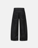 Black Metal Clasp Baggy Jeans | Inflation Streetwear
