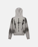 Graffiti Faux Fur Fleece Zip Up Hoodies | Inflation Streetwear