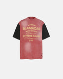 patchwork washed boxy graphic t shirt