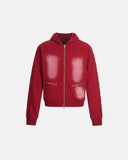 Rivet Acid Wash Zip Up Hoodies | Inflation Streetwear