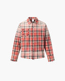 Distressed Gradient Plaid Shirt | Inflation Streetwear