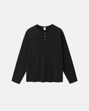 Henley Collar Long Sleeve Tees | Inflation Streetwear