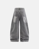 Star Graphic Rhinestone Barrel Baggy Jeans | Inflation Streetewear