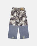 Patchwork Effect Print Baggy Jeans | Inflation Streetwear