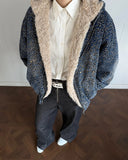 Faux Fur Washed Leopard Padded Coat | Inflation Streetwear