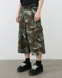 INFLATION Green Camo Longline Shorts