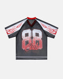 Flame Graphic Mesh Jersey | Inflation Streetwear