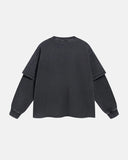 Black Acid Wash Layered Tees | Inflation Streetwear