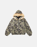 Detachable Faux Fur Camo Bomber Jacket | Inflation Streetwear