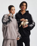 Washed Stitching Spray-Painted Hoodie | Inflation Streetwear