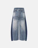 Acid Washed Patchwork Baggy Jeans | Inflation Streetwear