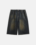 Acid Washed Longline Baggy Denim Jorts | Inflation Streetwear