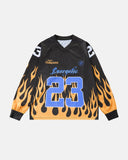 NO.23 & Flame Print Mesh Tees | Inflation Streetwear