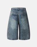 Studded Washed Long Baggy Jorts | Inflation Streetwear