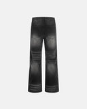 Whisker Washed Flared Baggy Jeans | Inflation Streetwear