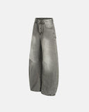 Grey Distressed Baggy Denim Pants | Inflation Streetwear