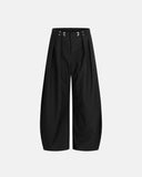 Black Striped Barrel Suit Pant | INFLATION Streetwear