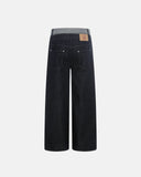 Double Waist Raw Denim Straight Leg Jeans | Inflation Streetwear