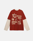 Vintage Layered Graphic Long Sleeve T-shirt | Inflation Streetwear