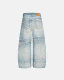 Rhinestone Lightning Baggy Barrel Jeans | Inflation Streetwear